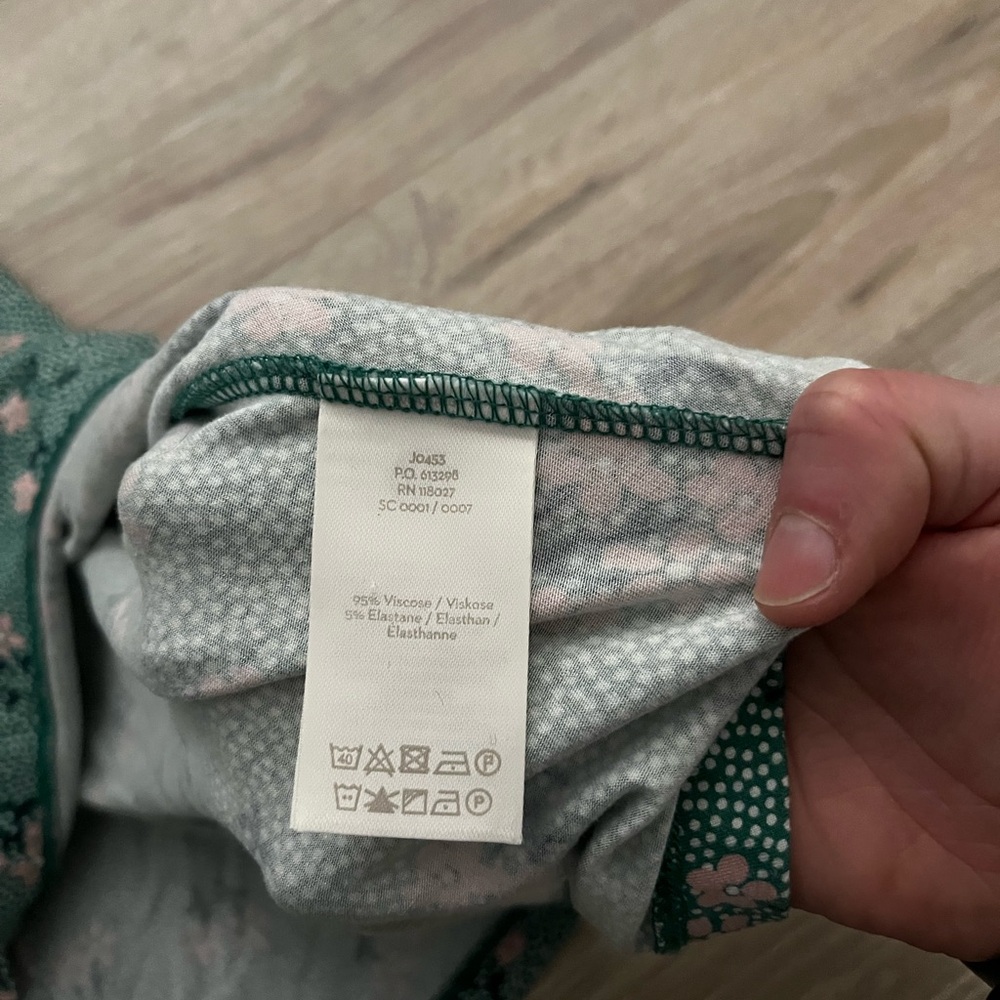 Boden Women’s Ava Jersey Midi Dress Green Floral Short Sleeves - 10P - Picture 7 of 9